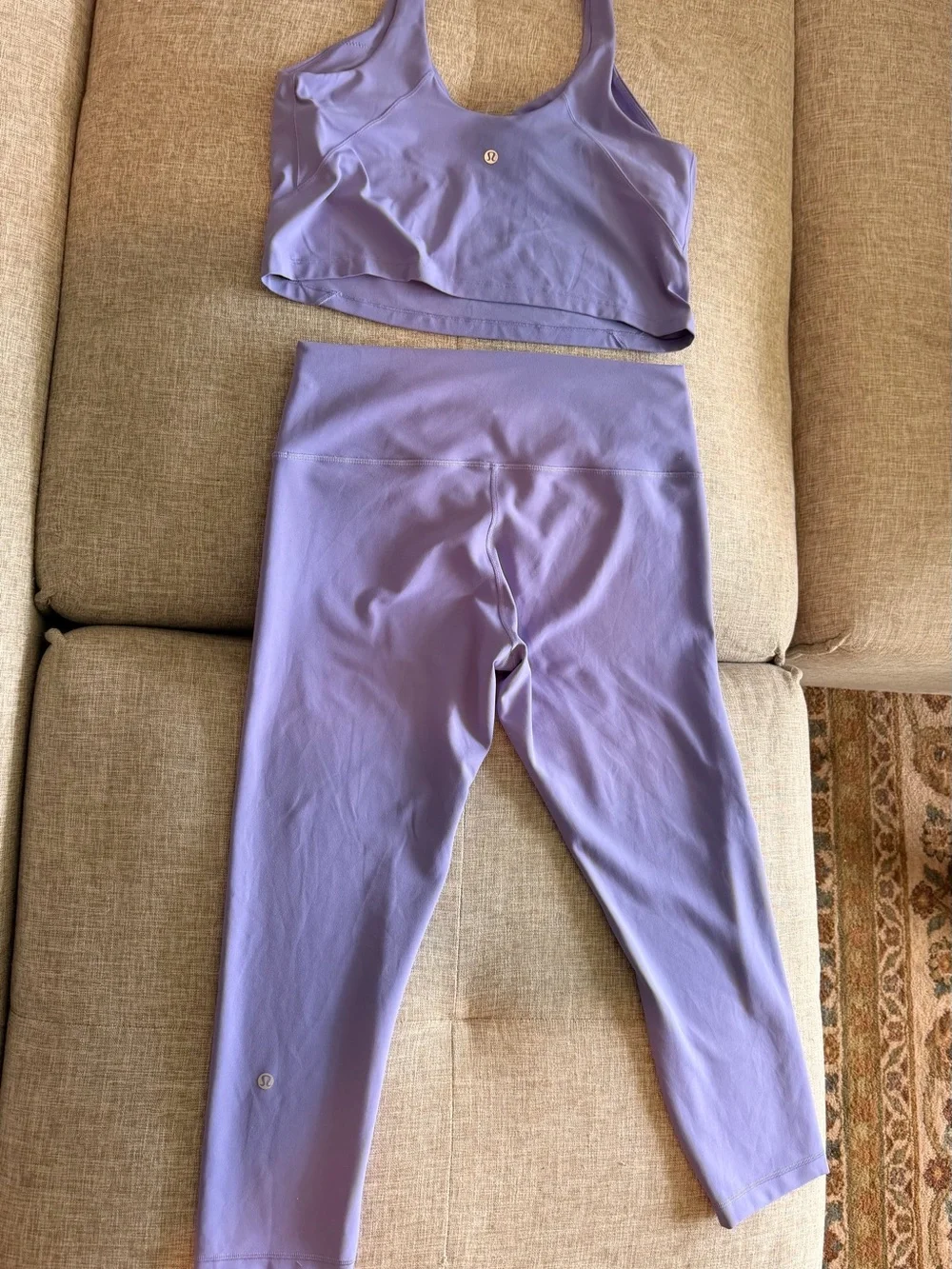 Lululemon Lavender align tank & High-Waist Leggings Set Size 14